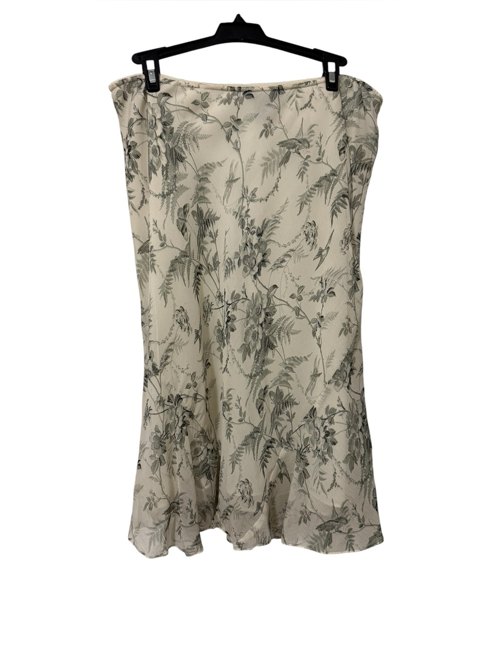 Express 100% Silk Floral A-Line Skirt (Size L)